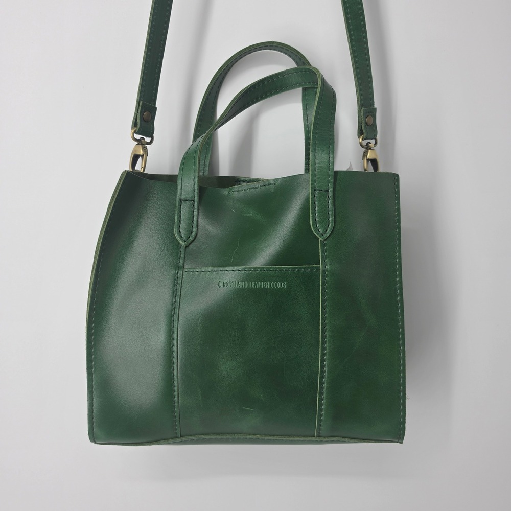 Portland Leather Goods Lola Crossbody Tote Cowboy Mint Green Minimalist Rustic